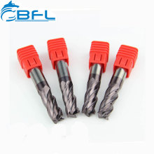 BFL-Vollhartmetall-4-Flöten-Hochleistungs-Flachschaftfräser für CNC